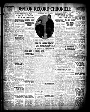 Denton Record-Chronicle (Denton, Tex.), Vol. 24, No. 224, Ed. 1 Saturday, May 2, 1925