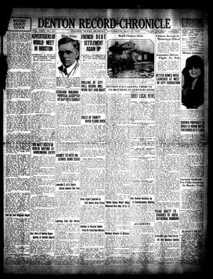 Denton Record-Chronicle (Denton, Tex.), Vol. 24, No. 231, Ed. 1 Monday, May 11, 1925