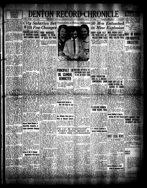 Denton Record-Chronicle (Denton, Tex.), Vol. 24, No. 245, Ed. 1 Wednesday, May 27, 1925
