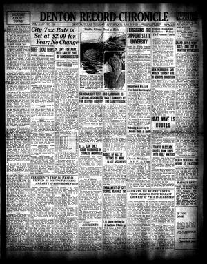 Denton Record-Chronicle (Denton, Tex.), Vol. 24, No. 256, Ed. 1 Tuesday, June 9, 1925