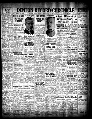 Denton Record-Chronicle (Denton, Tex.), Vol. 24, No. 259, Ed. 1 Friday, June 12, 1925