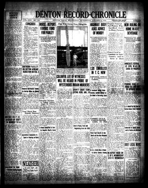 Primary view of object titled 'Denton Record-Chronicle (Denton, Tex.), Vol. 25, No. 124, Ed. 1 Wednesday, January 6, 1926'.