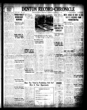 Denton Record-Chronicle (Denton, Tex.), Vol. 25, No. 179, Ed. 1 Thursday, March 11, 1926