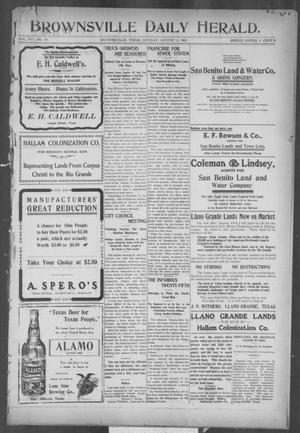 Brownsville Daily Herald (Brownsville, Tex.), Vol. 16, No. 34, Ed. 1, Monday, August 12, 1907