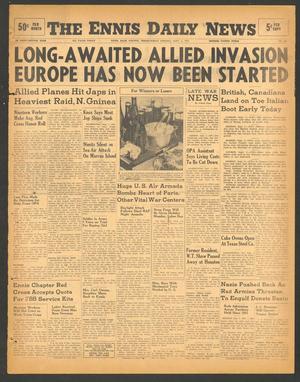 The Ennis Daily News (Ennis, Tex.), Vol. 52, No. 210, Ed. 1 Friday, September 3, 1943