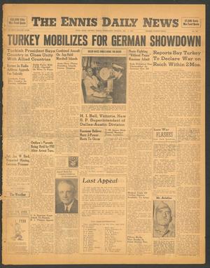 The Ennis Daily News (Ennis, Tex.), Vol. 52, No. 288, Ed. 1 Wednesday, December 8, 1943