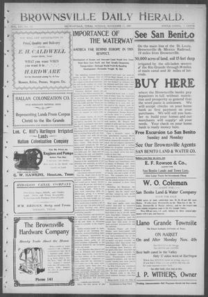 Brownsville Daily Herald (Brownsville, Tex.), Vol. 16, No. 111, Ed. 1, Monday, November 11, 1907
