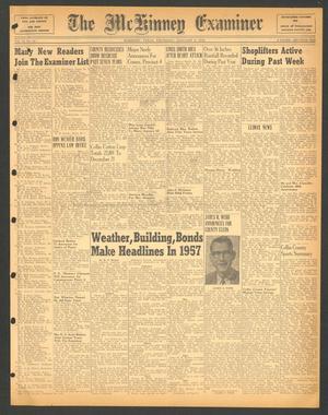 Primary view of object titled 'The McKinney Examiner (McKinney, Tex.), Vol. 72, No. 14, Ed. 1 Thursday, January 2, 1958'.