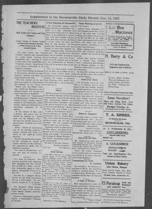 Brownsville Daily Herald (Brownsville, Tex.), Vol. 16, No. 141, Ed. 1, Monday, December 16, 1907