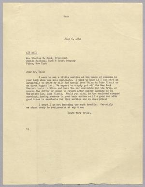 Primary view of object titled '[Letter from Isaac H. Kempner to Charles W. Hall, July 5, 1949]'.