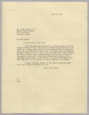 [Letter from I. H. Kempner to D. S. Godwin Jr., July 15, 1949]