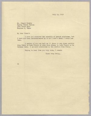 [Letter from I. H. Kempner to D. S. Godwin Jr., July 13, 1949]