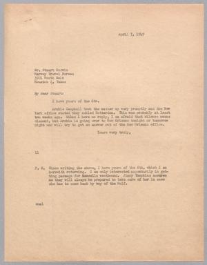 [Letter from I. H. Kempner to D. Stuart Godwin Jr., April 7, 1949]