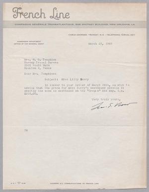 [Letter from Jean E. Vesco to Mrs. M. G. Tompkins, March 25, 1949]
