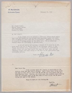 [Letter from I. H. Kempner to D. Stuart Godwin Jr., February 23, 1949]
