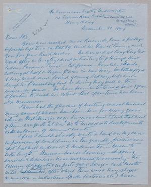 Primary view of object titled '[Letter from Sidney J. Jackson to I. H. Kempner, December 22, 1949]'.