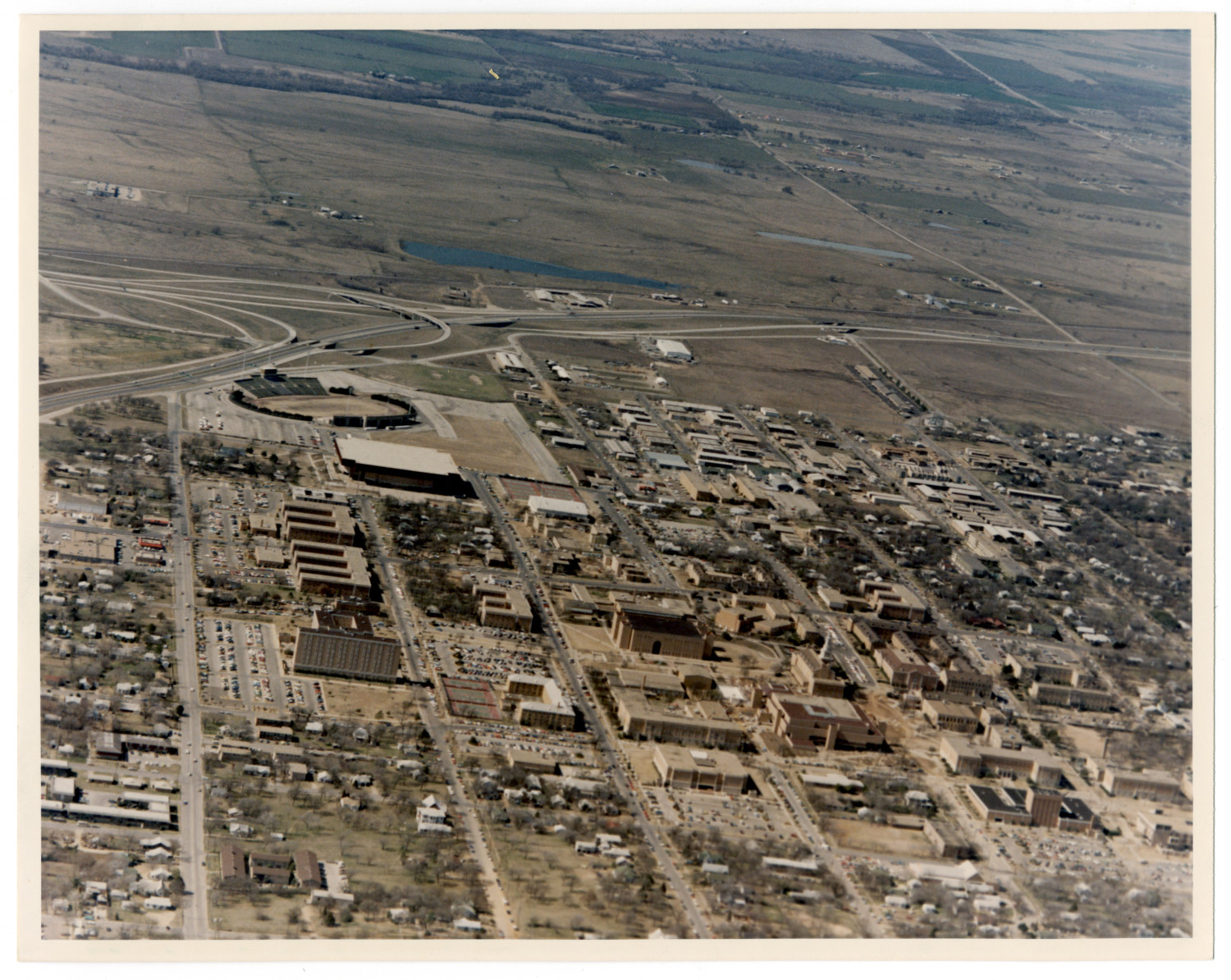 Aerial View of Denton, Texas - The Portal to Texas History