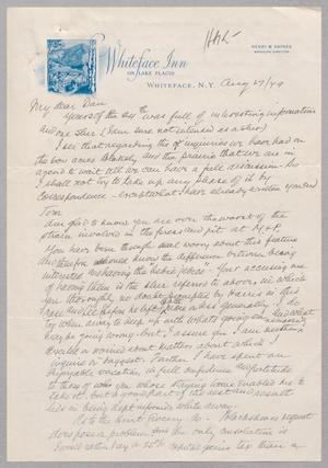[Letter from I. H. Kempner to Daniel W. Kempner, August 17, 1949]