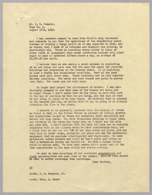 [Letter from Daniel W. Kempner to I. H. Kempner, August 18, 1949, Page 2]