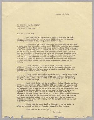 [Letter from Harris Leon Kempner to Mr. and Mrs. I. H. Kempner, August 16, 1949]