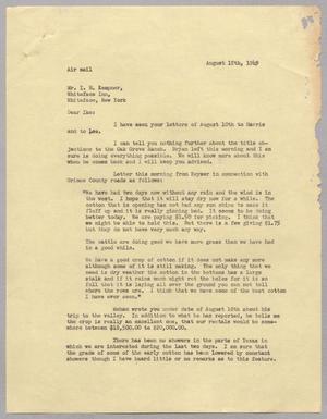 [Letter from Daniel W. Kempner to I. H. Kempner, August 12, 1949, Page 1]