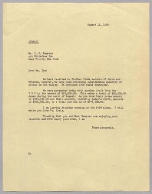 [Letter from A. H. Blackshear Jr. to I. H. Kempner, August 11, 1949]
