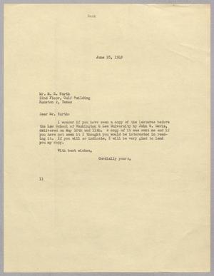 [Letter from I. H. Kempner to M. E. Kurth, June 28, 1949]