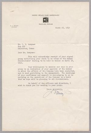 [Letter from D. A. Hulcy to Mr. I. H. Kempner, April 2, 1951]