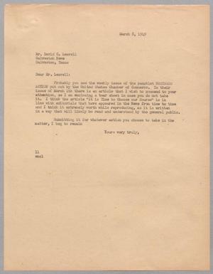 [Letter from I. H. Kempner to David C. Leavell, March 8, 1949]