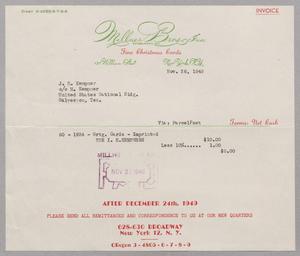[Invoice for Greeting Cards from Milner Bros. Inc.]