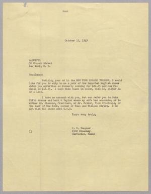 [Letter from I. H. Kempner to McDuffee, October 18, 1949]