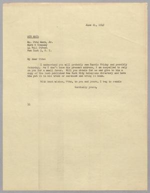 [Letter from I. H. Kempner to Otto Marx, Jr., June 21, 1949]