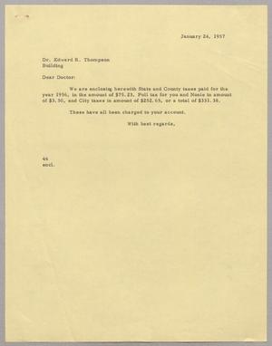 [Letter from A. H. Blackshear, Jr. to Dr. Edward R. Thompson, January 24, 197]
