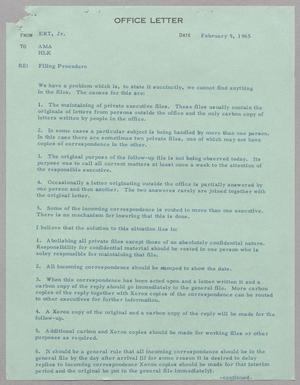 [Letter from Edward R. Thompson, Jr. to Arthur M. Alpert and Harris Leon Kempner, February 9, 1965]