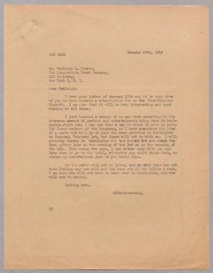 [Letter from D. W. Kempner to Oakleigh L. Thorne, January 26, 1949]