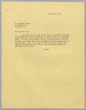 [Letter from I. H. Kempner to Mrs. Kempner Thorne, January 21, 1959]
