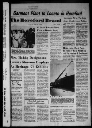 The Hereford Brand (Hereford, Tex.), Vol. 74, No. 34, Ed. 1 Sunday, April 27, 1975