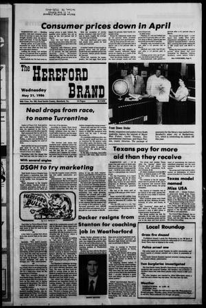 The Hereford Brand (Hereford, Tex.), Vol. 85, No. 226, Ed. 1 Wednesday, May 21, 1986