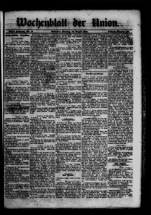 Wochenblatt der Union. (Galveston, Tex.), Vol. 8, No. 44, Ed. 1 Sunday, August 26, 1866