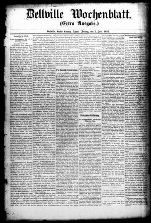 Bellville Wochenblatt. (Bellville, Tex.), Ed. 1 Friday, June 3, 1892