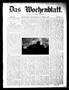 Thumbnail image of item number 1 in: 'Das Wochenblatt. (Austin, Tex.), Vol. 1, No. 13, Ed. 1 Thursday, October 28, 1909'.
