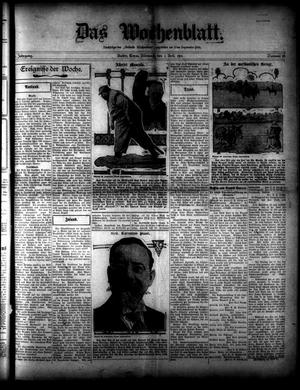 Das Wochenblatt. (Austin, Tex.), Vol. 5, No. 35, Ed. 1 Wednesday, April 1, 1914