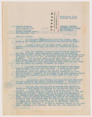 Primary view of object titled '[Letter from Alex Bradford Sr. to Gabriel Heatter - December 13, 1944]'.