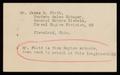 Thumbnail image of item number 1 in: '[Contact Card for J. D. Platt]'.