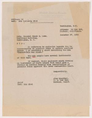 [Correspondence Between Alex Bradford and Brigadier General Lowe - December 1944-January 1945]