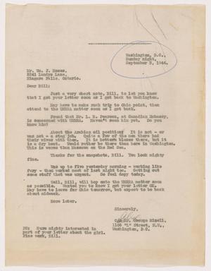 [Letter from Alex Bradford to William. J. Moses - September 3, 1944]