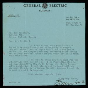 [Letter from E. M. Wise to Alex Bradford, August 18, 1939]