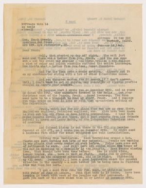 [Letter from Alex Bradford to Frank Tweedy, January 18, 1945]