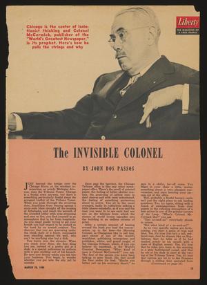 Primary view of object titled '[Clipping: The Invisible Colonel]'.