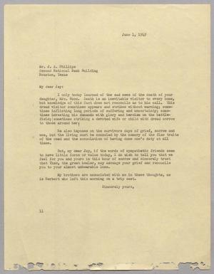 [Letter from I. H. Kempner to J. A. Phillips, June 1, 1949]